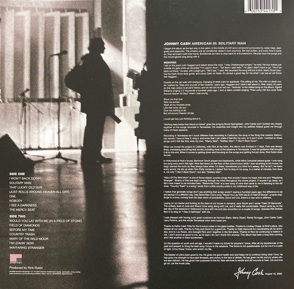 Johnny Cash : American III: Solitary Man (LP, Album, RP)