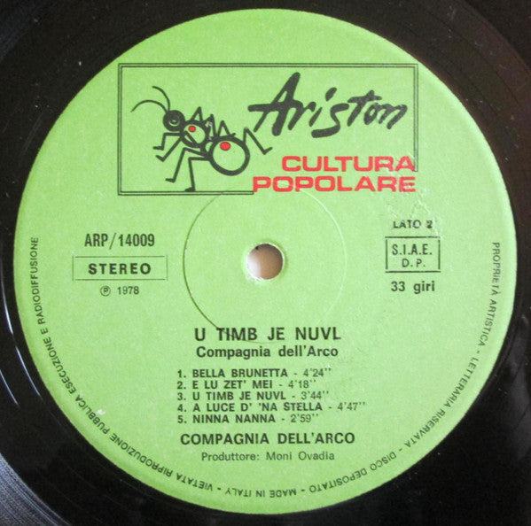 Compagnia Dell'Arco : U Timb Je Nuvl (LP, Album)
