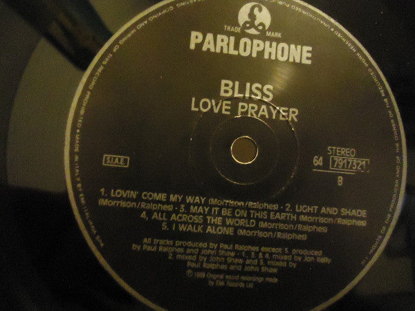 Bliss (10) : Loveprayer (LP, Album)