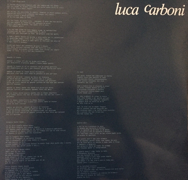 Luca Carboni : ...Intanto Dustin Hoffman Non Sbaglia Un Film (LP, Album, Num, RE, Gre)