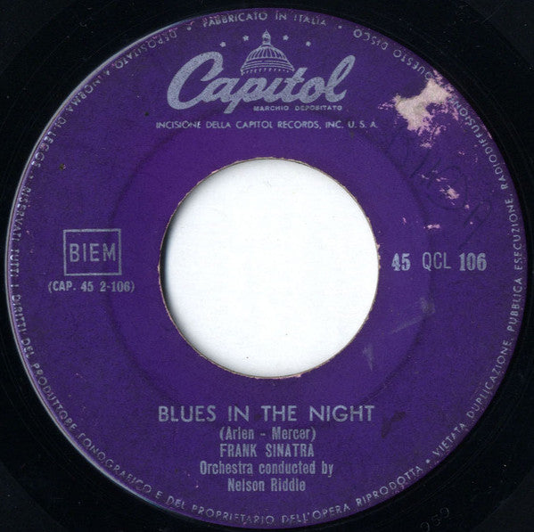 Frank Sinatra : Ebb Tide / Blues In The Night (7")