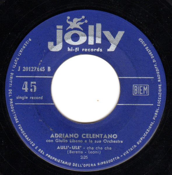 Adriano Celentano Con Giulio Libano E La Sua Orchestra* : 24Mila Baci (7", Single, Com)