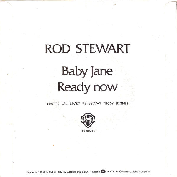 Rod Stewart : Baby Jane (7", Single)