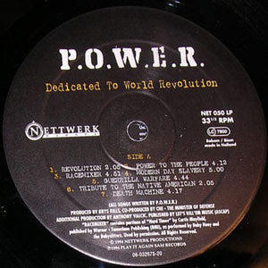 P.O.W.E.R. : Dedicated To World Revolution (LP, Album)