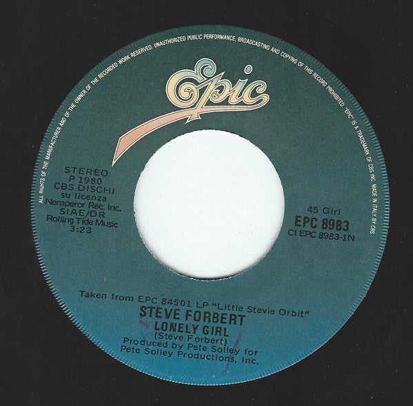 Steve Forbert : Lonely Girl (7")