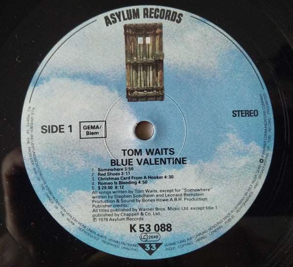 Tom Waits : Blue Valentine (LP, Album, RE, Gat)