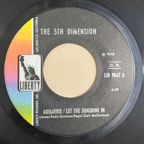 The Fifth Dimension : Aquarius / Let The Sunshine In (7")