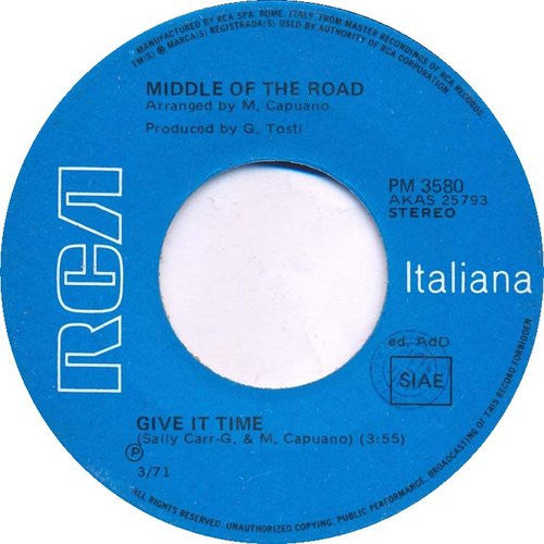 Middle Of The Road : Tweedle Dee Tweedle Dum / Give It Time  (7", Single)