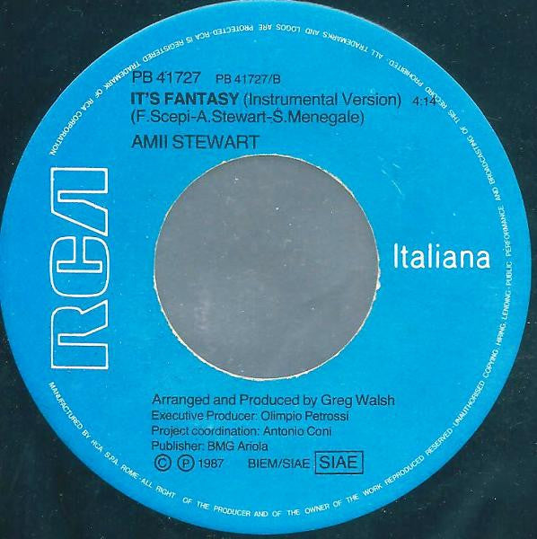 Amii Stewart : It's Fantasy (7")