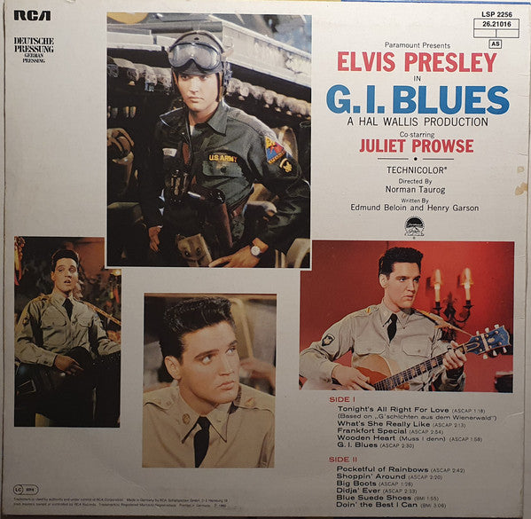 Elvis Presley : G.I. Blues (LP, Album, RE)
