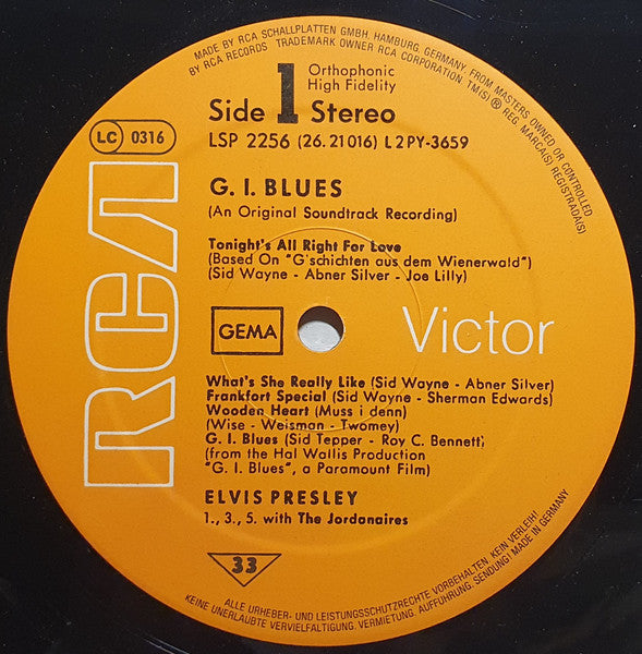 Elvis Presley : G.I. Blues (LP, Album, RE)