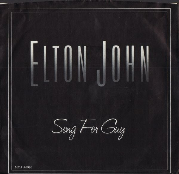 Elton John : Song For Guy (7", Single, Pin)