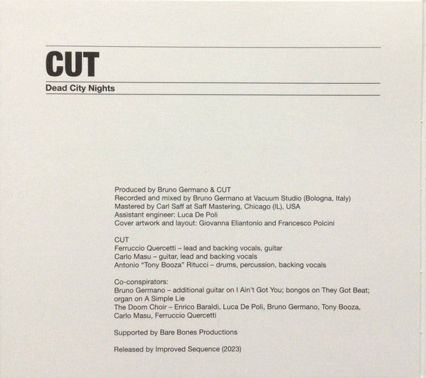 Cut (4) : Dead City Nights (CD, Album)