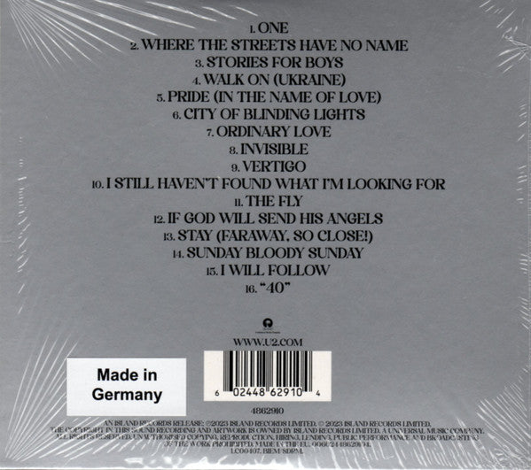 U2 : Songs Of Surrender (CD, Album)