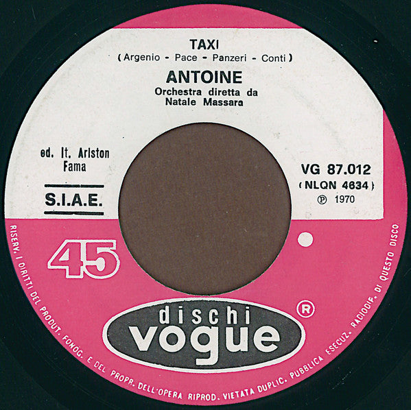 Antoine (2) : Taxi (7")