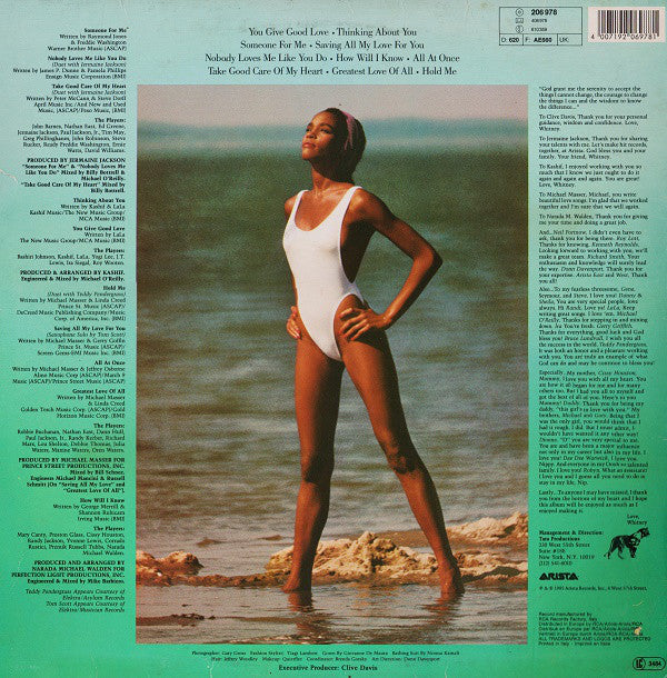 Whitney Houston : Whitney Houston (LP, Album)