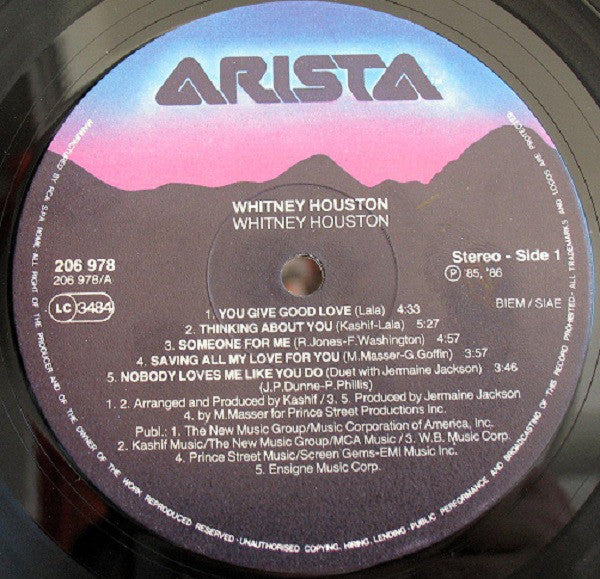 Whitney Houston : Whitney Houston (LP, Album)