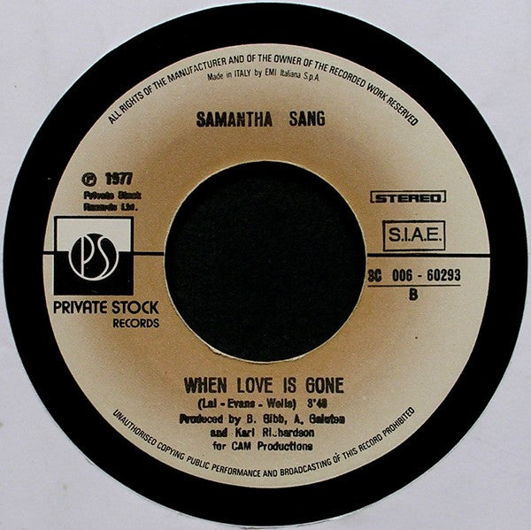 Samantha Sang : Emotions (7", Single)