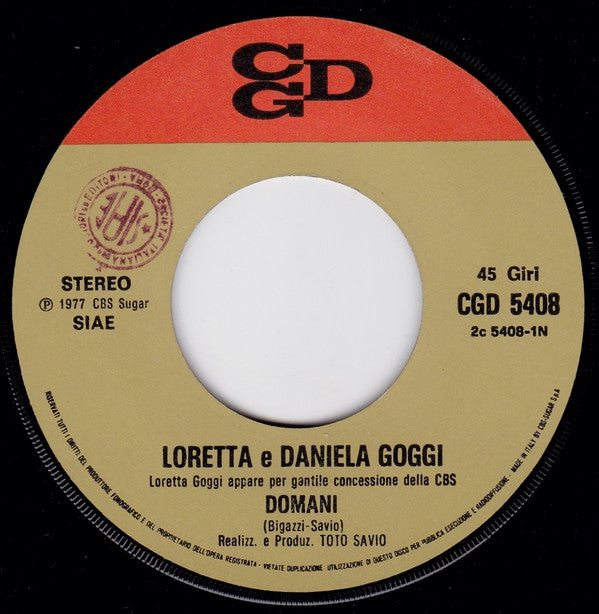 Loretta* & Daniela Goggi : Domani  (7")