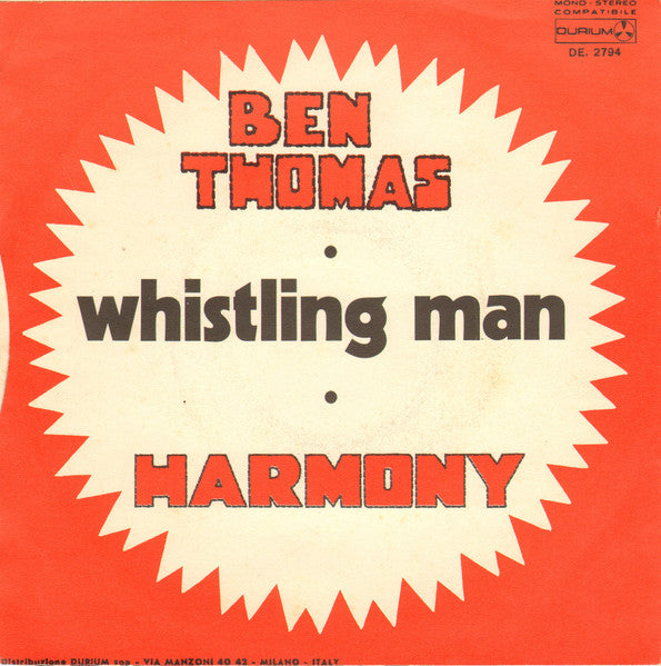 Ben Thomas (2) : Harmony  (7")