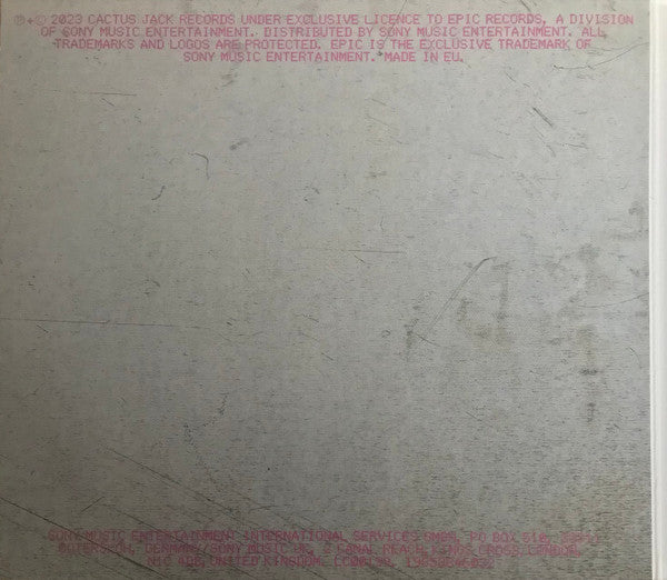 Travis Scott (2) : Utopia (CD, Album, Cov)