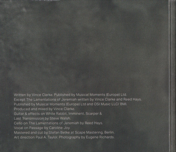 Vince Clarke : Songs Of Silence (CD, Album)