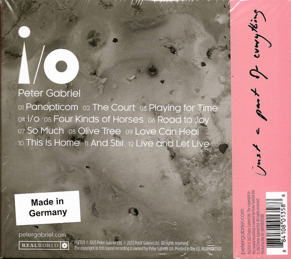 Peter Gabriel : I/O (2xCD, Album)