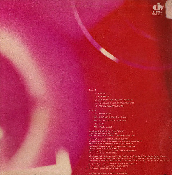 Dario Baldan Bembo : Crescendo (LP, Album)