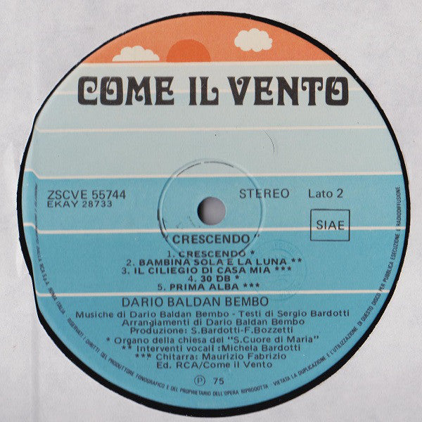 Dario Baldan Bembo : Crescendo (LP, Album)