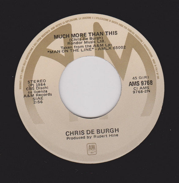 Chris De Burgh : High On Emotion (7", Single)