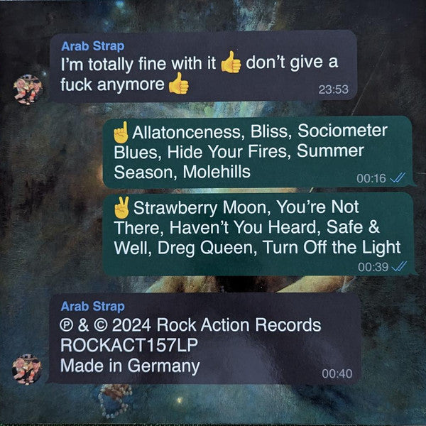 Arab Strap : I'm Totally Fine With It 👍 Don't Give A Fuck Anymore 👍 (LP, Album)