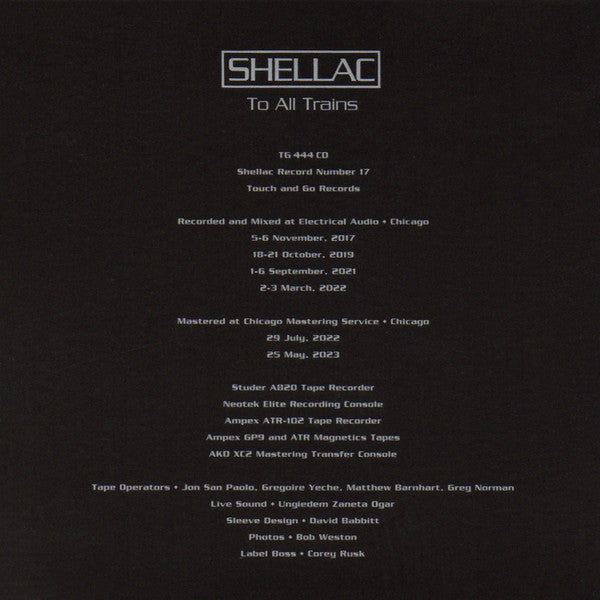 Shellac : To All Trains (CD, Album)