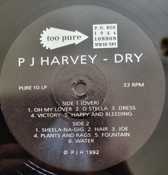 PJ Harvey : Dry (LP, Album, RE, RM, Opt)