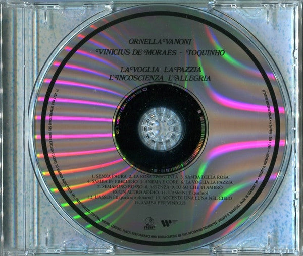 Ornella Vanoni, Vinicius De Moraes, Toquinho : La Voglia La Pazzia L'incoscienza L'allegria (CD, Album, RE)
