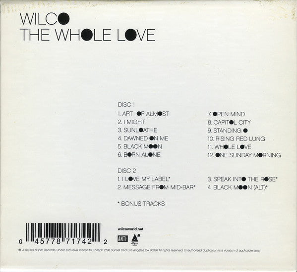 Wilco : The Whole Love (2xCD, Album, Dlx, Ltd)