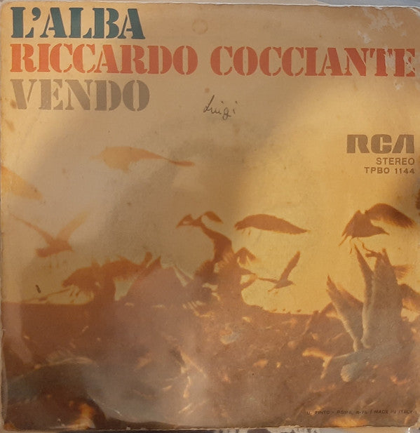 Riccardo Cocciante : L'Alba / Vendo (7")