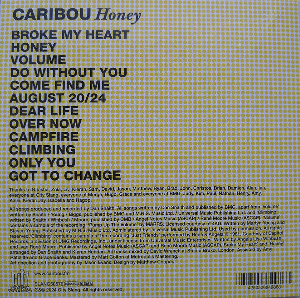 Caribou : Honey (CD, Album)
