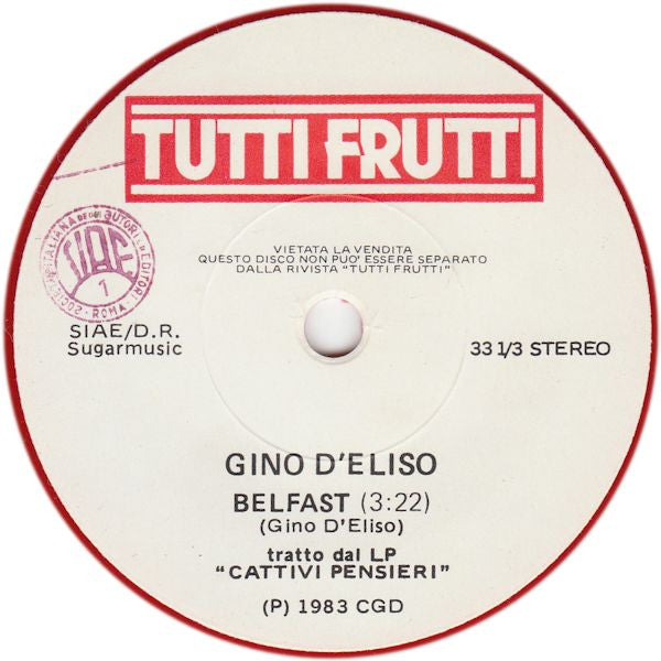Manfred Mann's Earth Band / Gino D'Eliso : Tribal Statistics / Belfast (5", Single, Promo, Red)