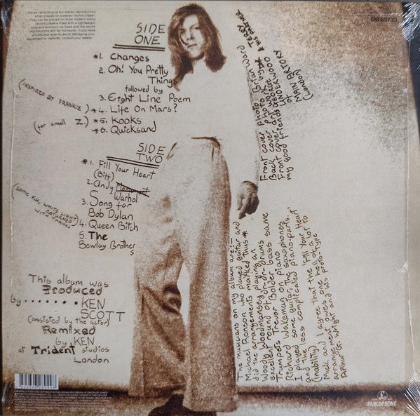 David Bowie : Hunky Dory (LP, Album, RE, RM, 180)