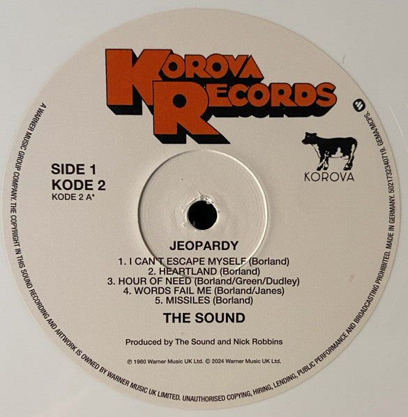 The Sound (2) : Jeopardy (LP, Album, Ltd, RE, RM, Whi)