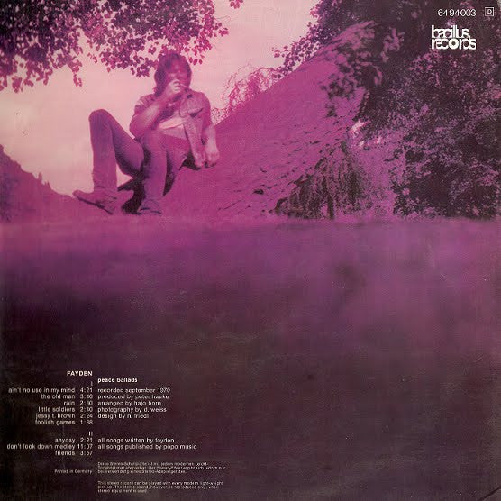 Fayden : Peace Ballads (LP, Album)