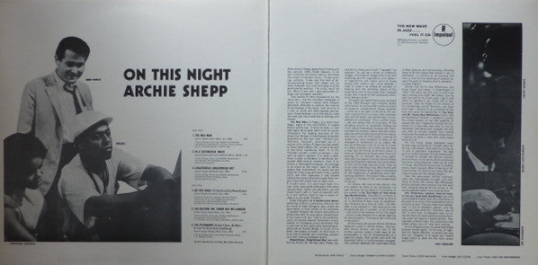 Archie Shepp : On This Night (LP, Album, Gat)