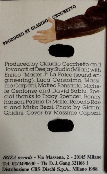 Jovanotti : For President (Cass, Album)