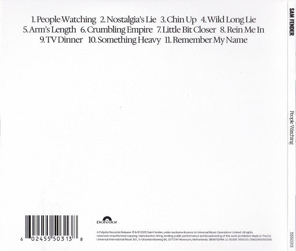 Sam Fender : People Watching (CD, Album)