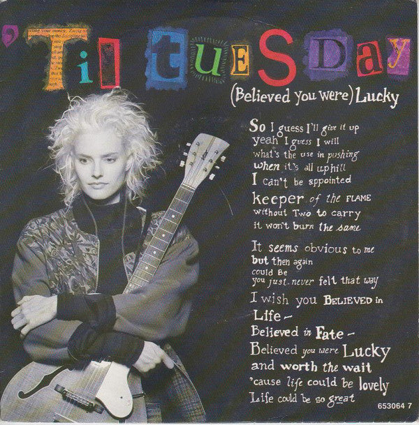 'Til Tuesday : (Believed You Were) Lucky (7", Single)