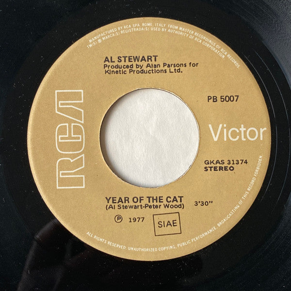 Al Stewart : Year Of The Cat / Broadway Hotel (7", Single)