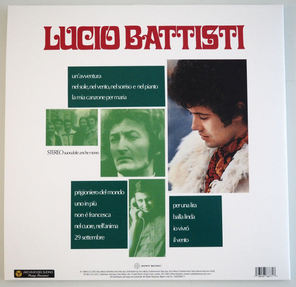 Lucio Battisti : Lucio Battisti (12", Album, RM, Col)