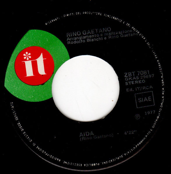 Rino Gaetano : Aida / Spendi Spandi Effendi (7", Pri)