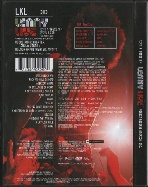 Lenny Kravitz : Lenny Live (DVD-V, PAL)