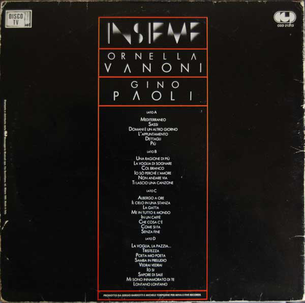 Vanoni* - Paoli* : Insieme (2xLP, Album)